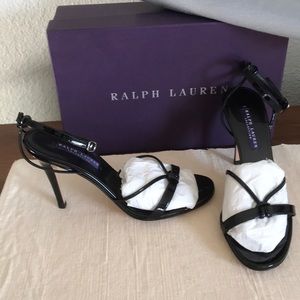 RALPH LAUREN Collection black patent leather heels